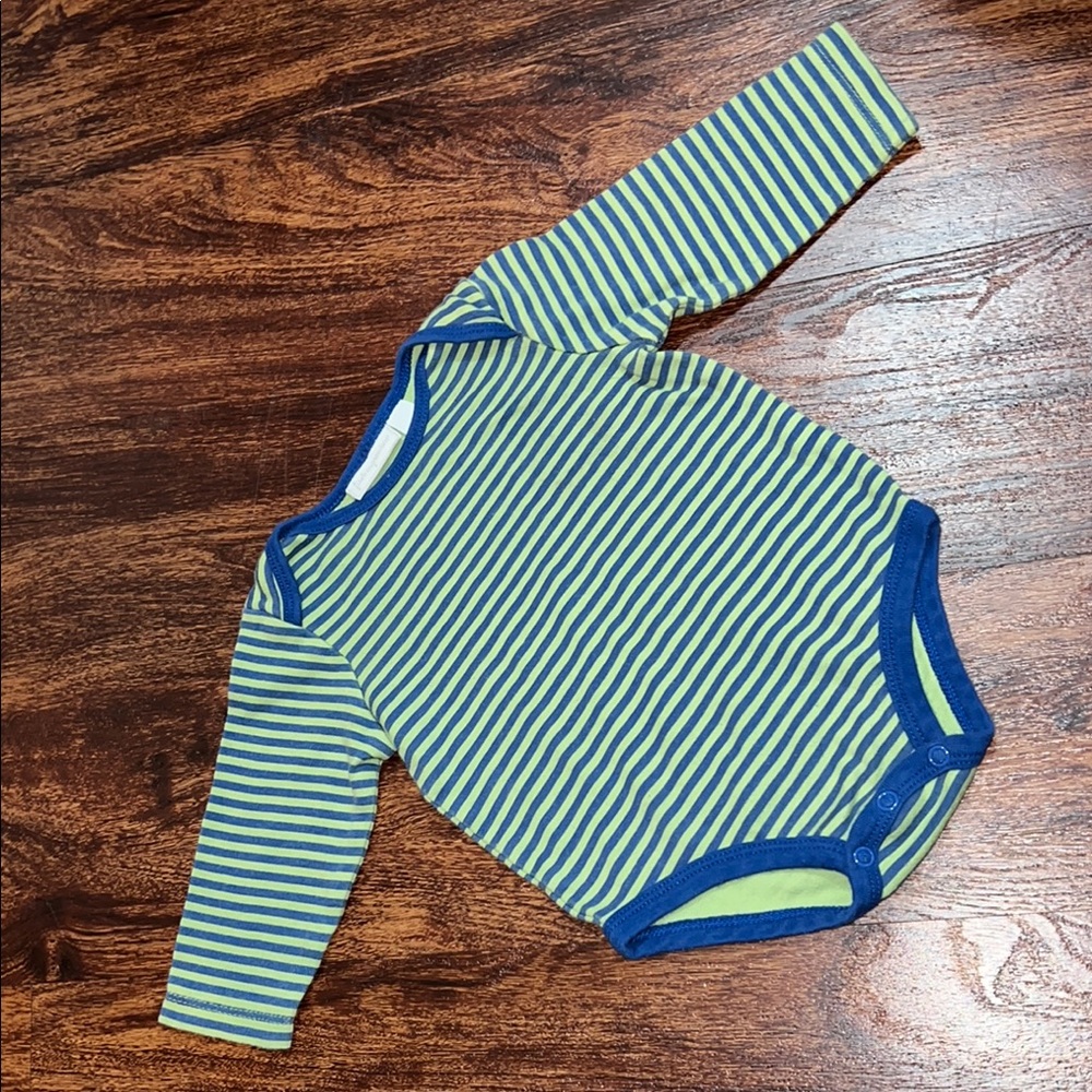 Striped Long Sleeve Baby Onesie
